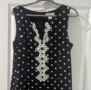 Jessica Howard Dress  Size 18. Excellent condition.  Navy Blue & White Polka Dot